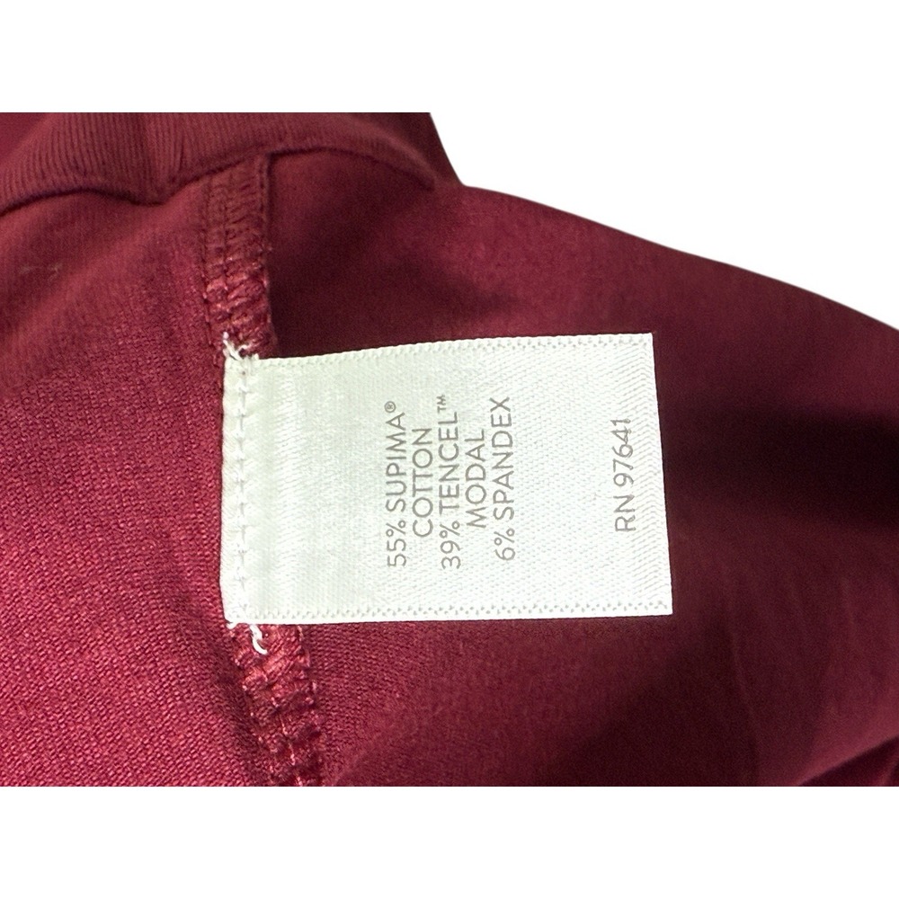 J Jill Top Luxe Supima Tunic Turtleneck Burgundy Minimalist Basic Soft Size 3XL - Picture 6 of 10